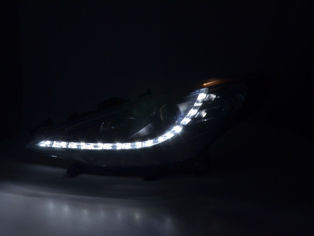 Scheinwerfer Set Daylight LED Tagfahrlicht Peugeot 207 06- schwarz für Rechtslenker Scheinwerfer Set Daylight LED Tagfahrlicht Peugeot 207 06- schwarz für Rechtslenker